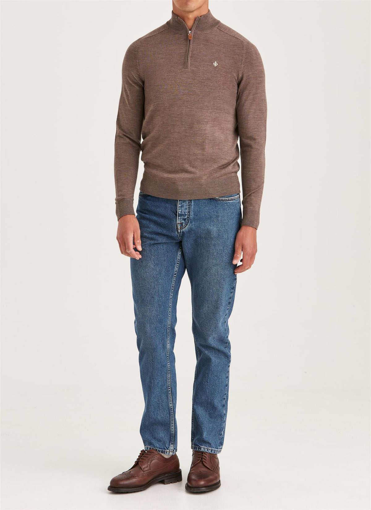 Merino John Zip - Brown