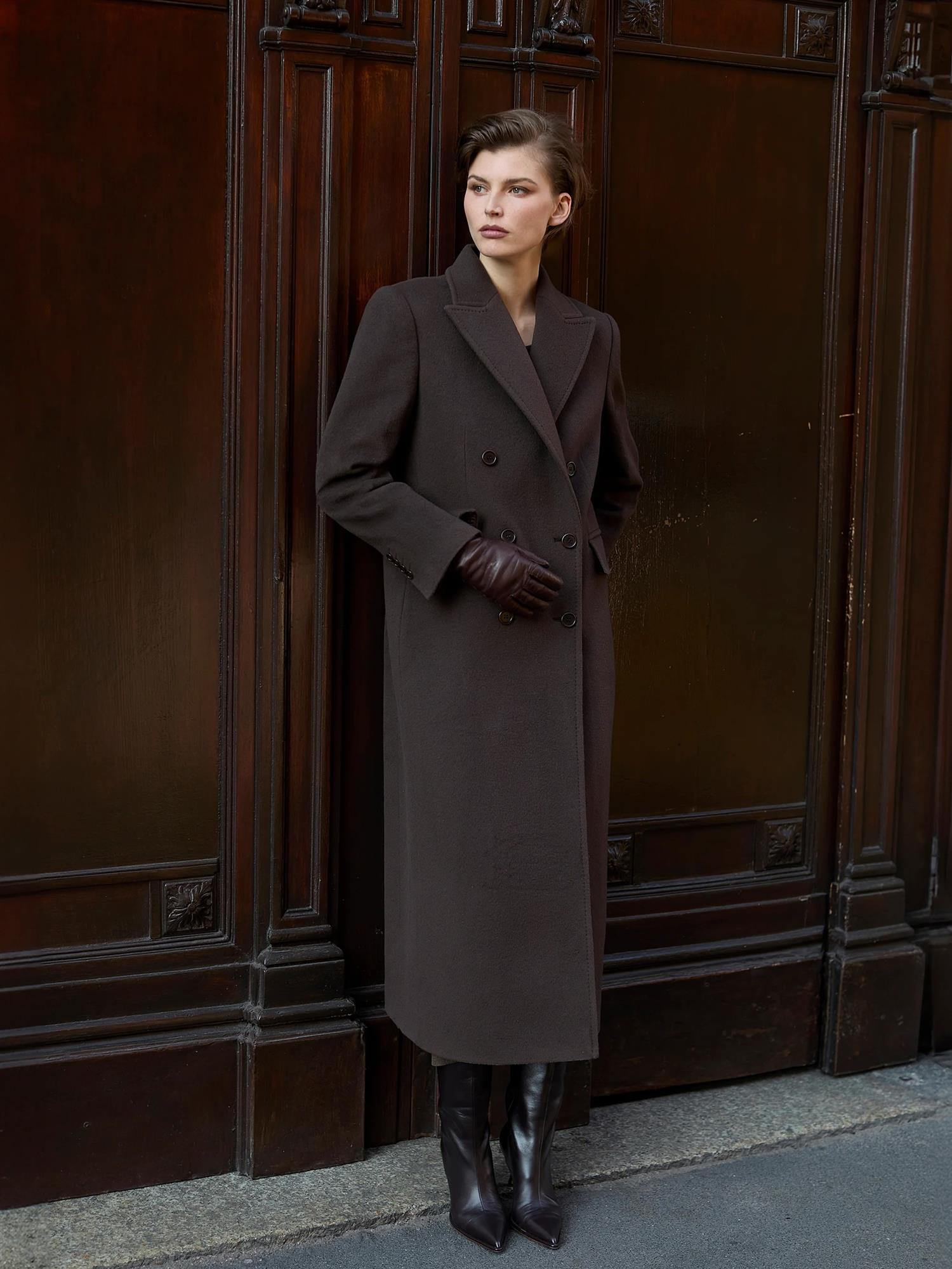 Angie Wool Coat – Espresso