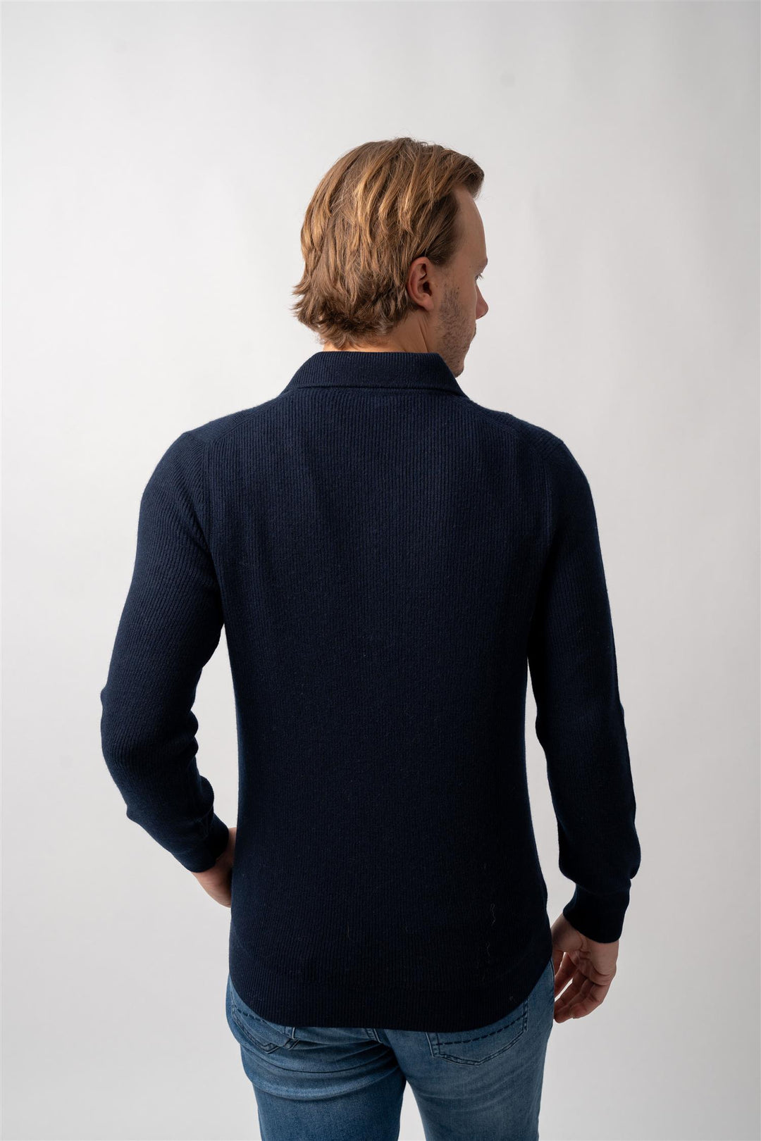 Polo Long Sleeve Cashmere - Navy