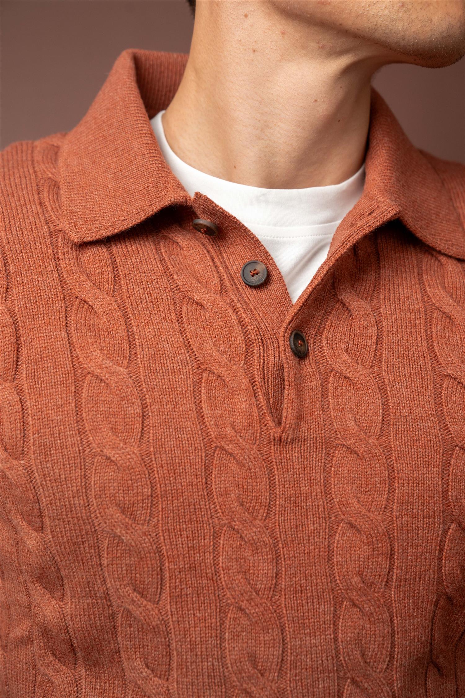 Cable Tennis Polo - Orange