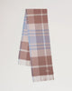 Small Check Merino Wool Scarf 30 x 200 Autumn Rose-Poplin B