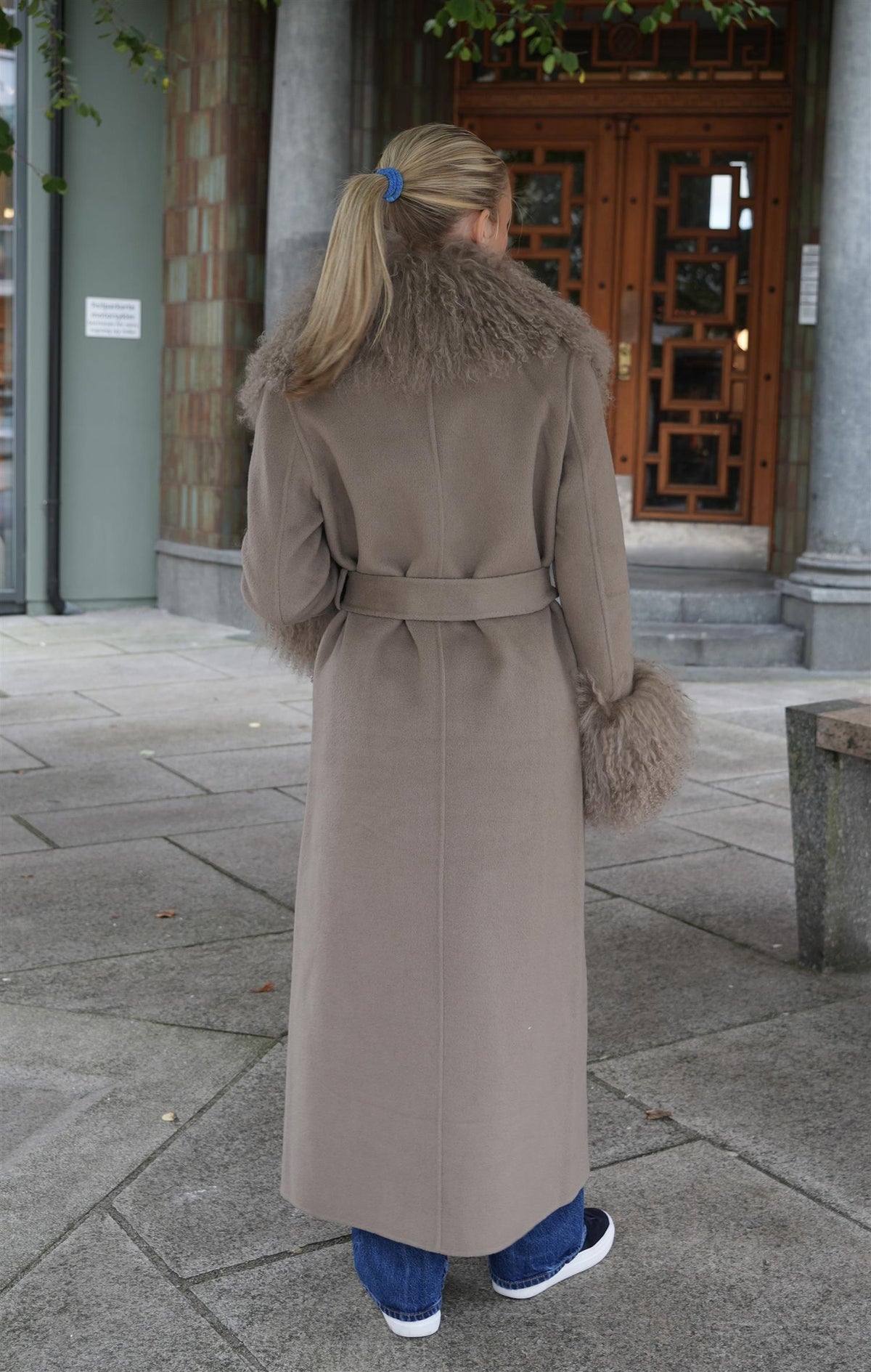 Lily Mongolian Coat - Truffle
