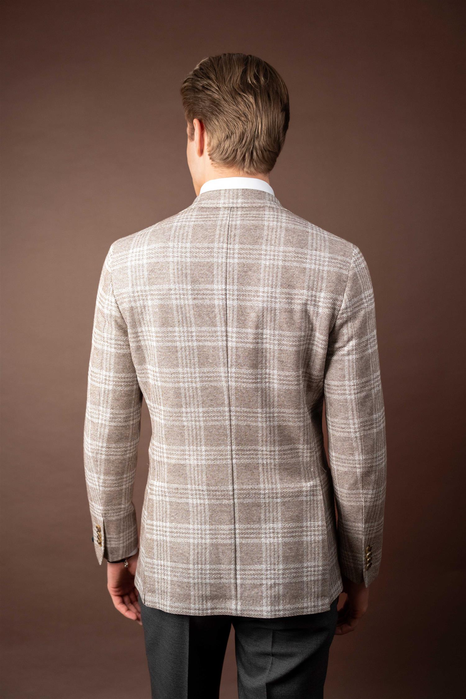 Blazer check - beige