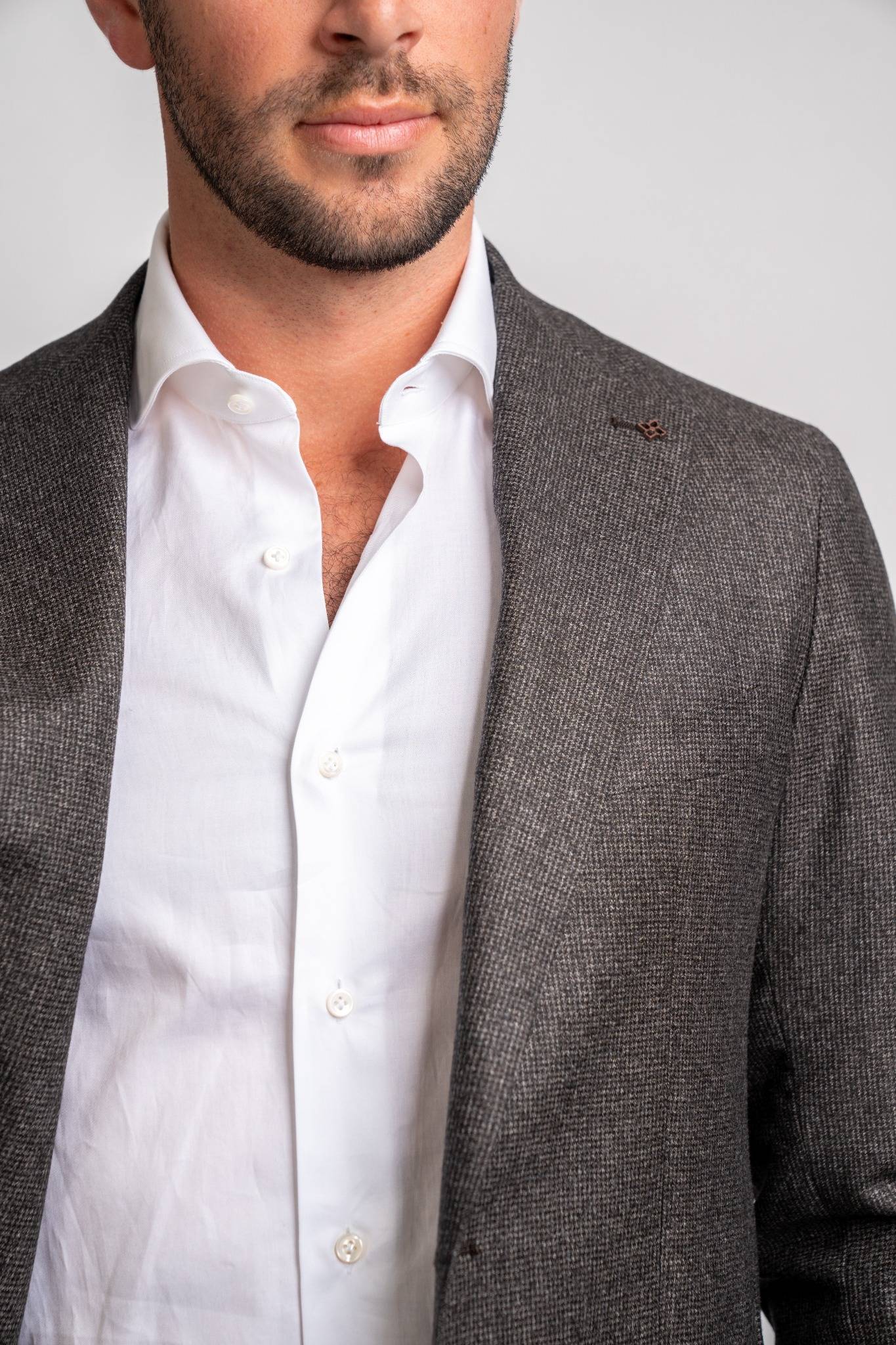 Houndstooth Suit - Grey