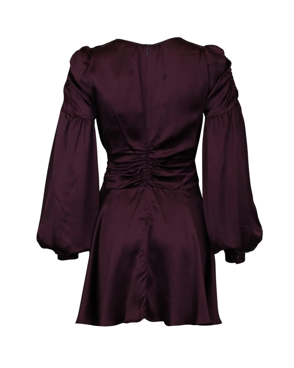 Satin Mini Dress Burgundy