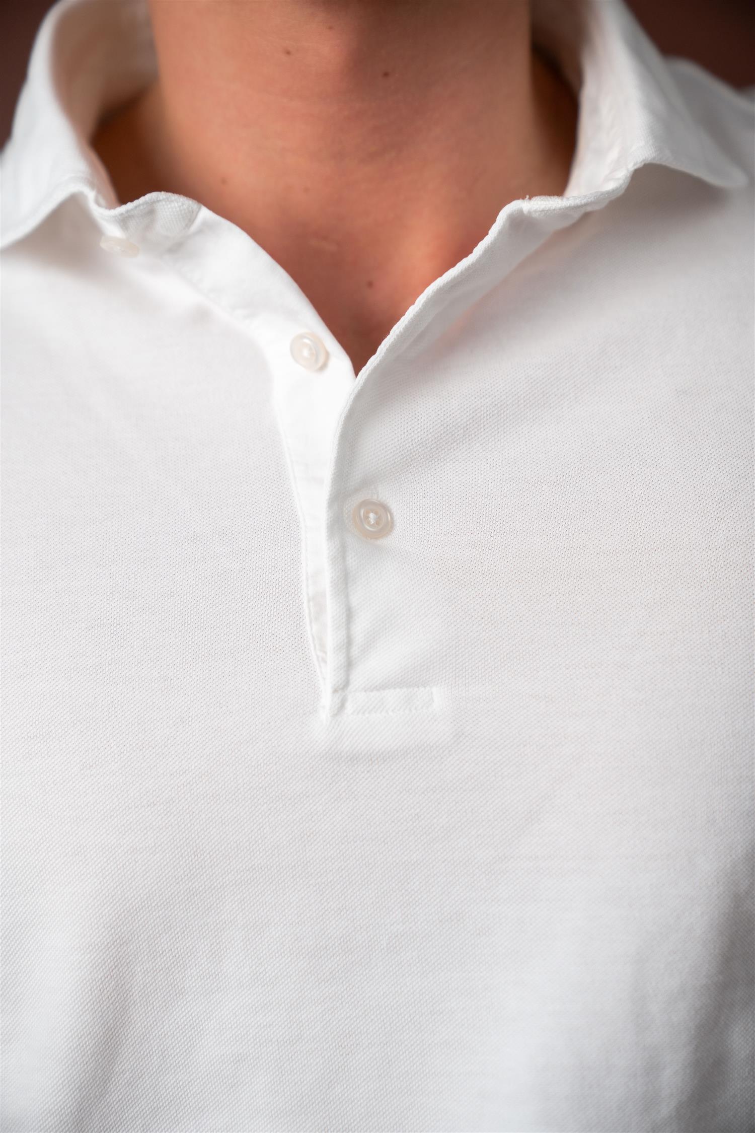 Pique Long Sleeve - Hvit