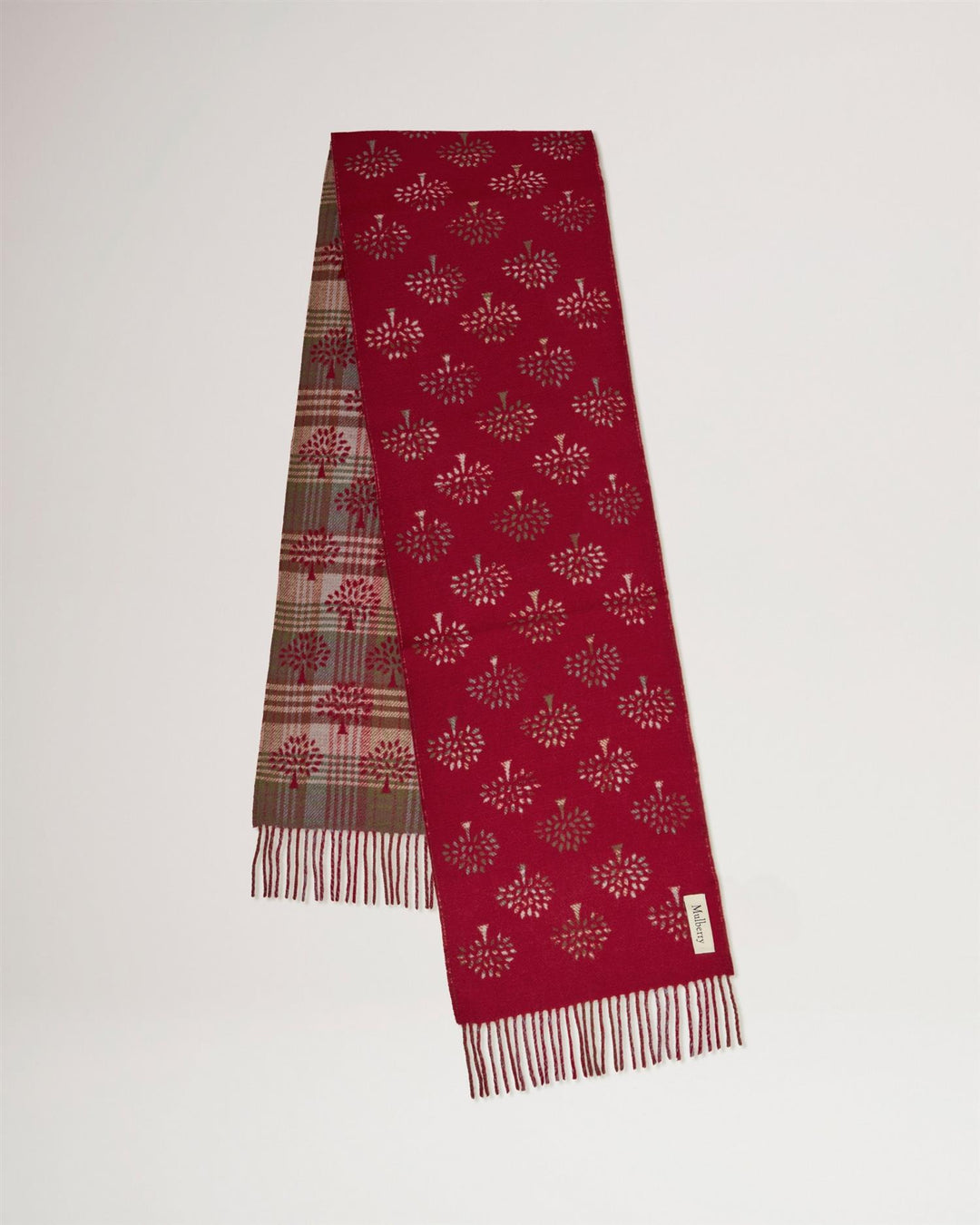 Mulberry Heritage Check & Tree Scarf 200x30