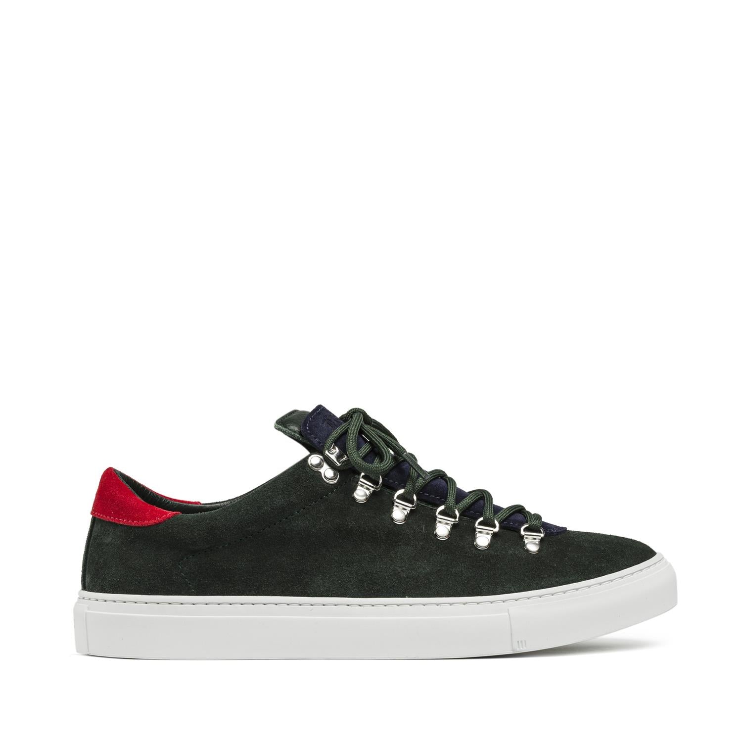 Marostica Low - Bottle Green Mix Suede