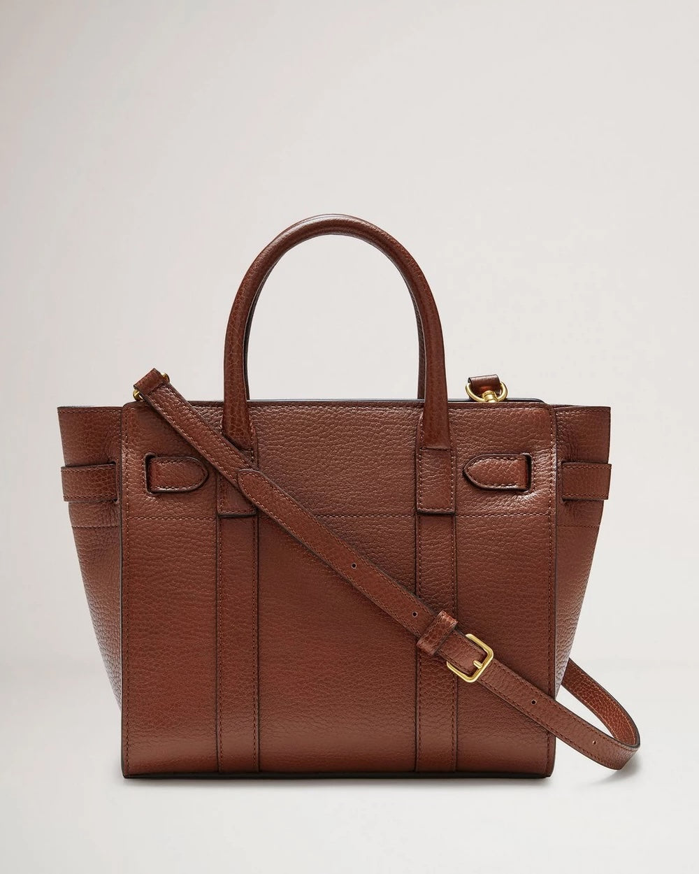 Mini Zipped Bayswater - Oak Two-Tone Small Classic Grain