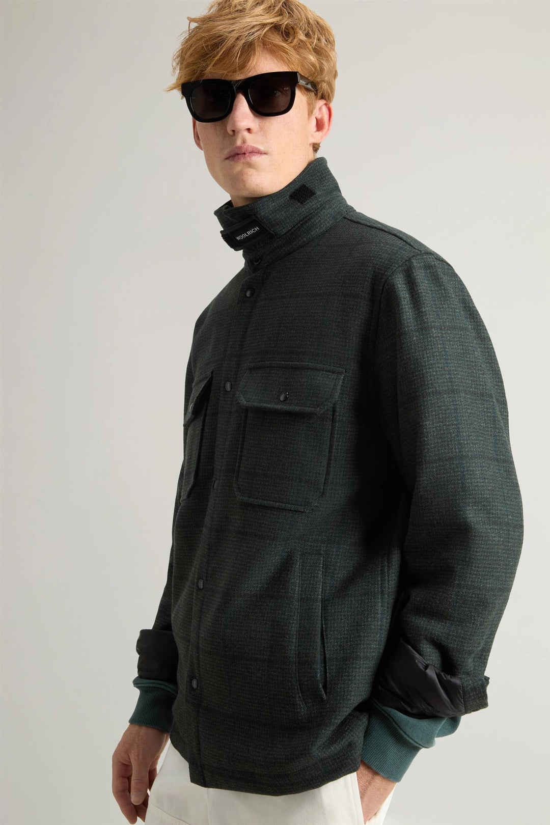 Alaskan Wool Check Overshirt - Green