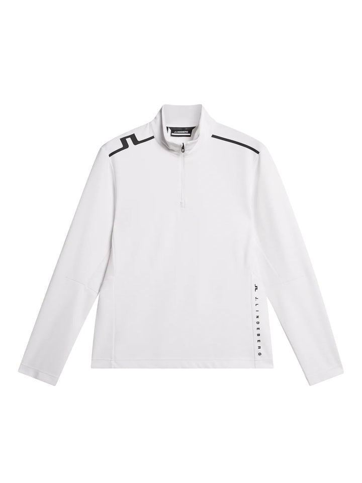 Leon Quarter Zip Mid Layer - White