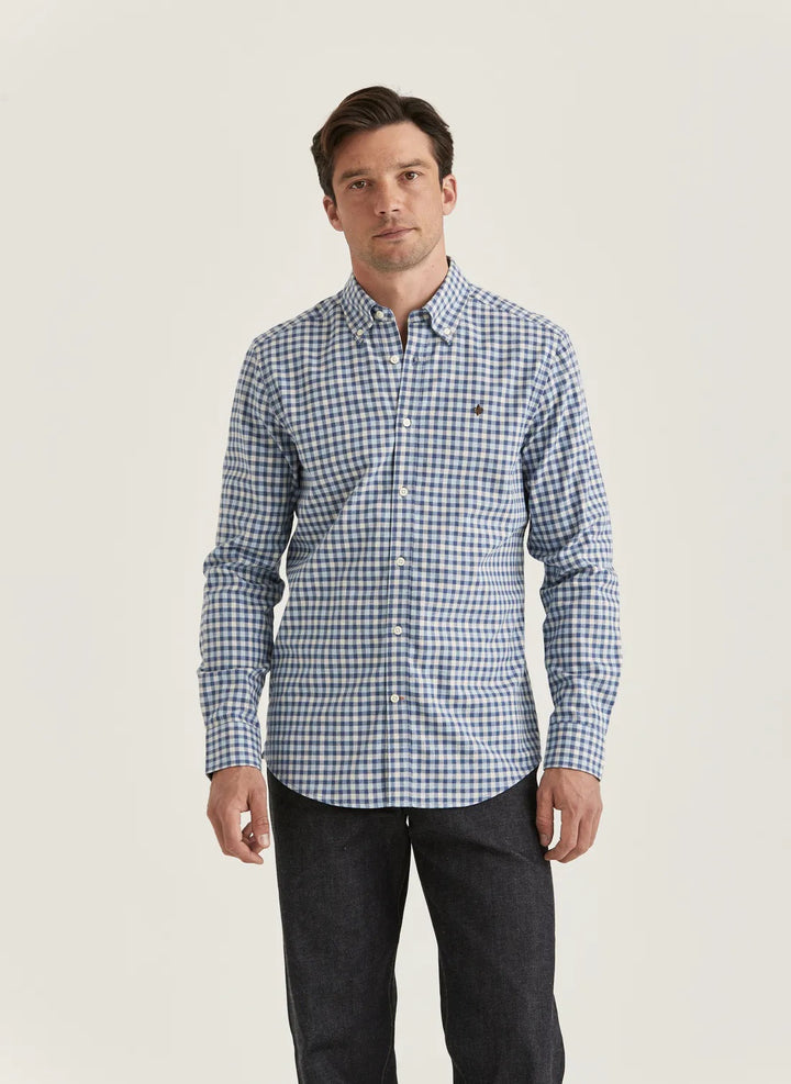 Watts Flannel Check Shirt - Blue