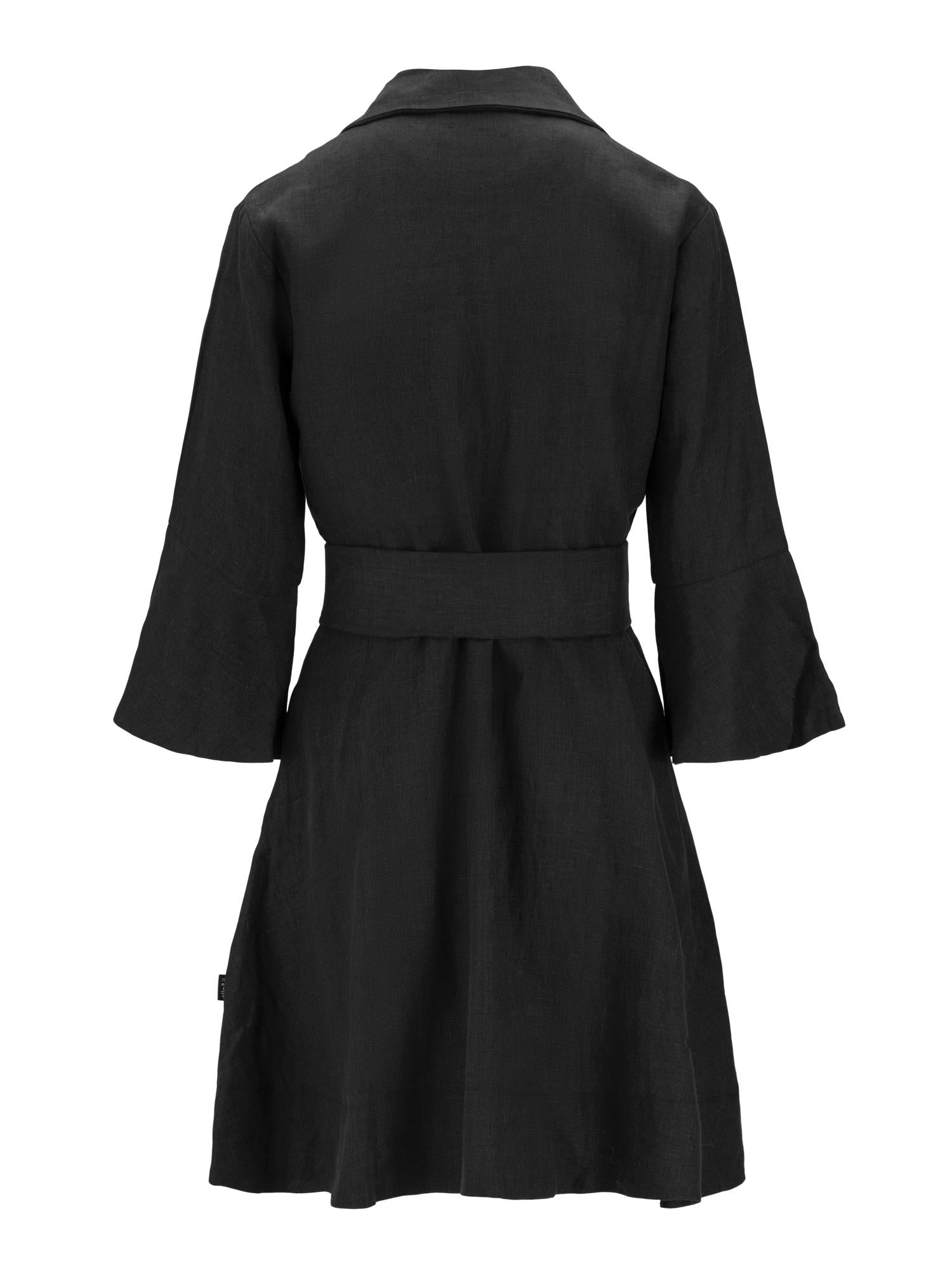 Astrid Linen Dress Black