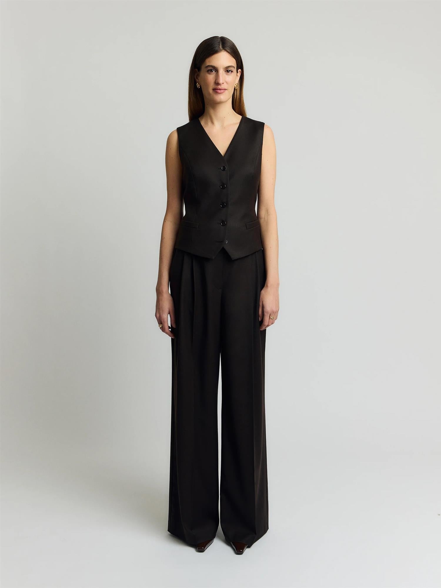 Gytta Wool Trousers – Espresso