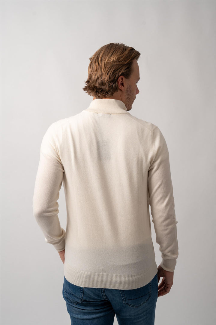 Half Zip - Cashmere - White