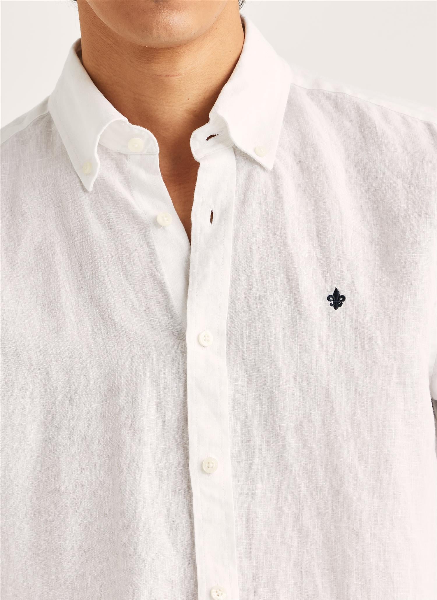 Douglas Linen Shirt - Off-White