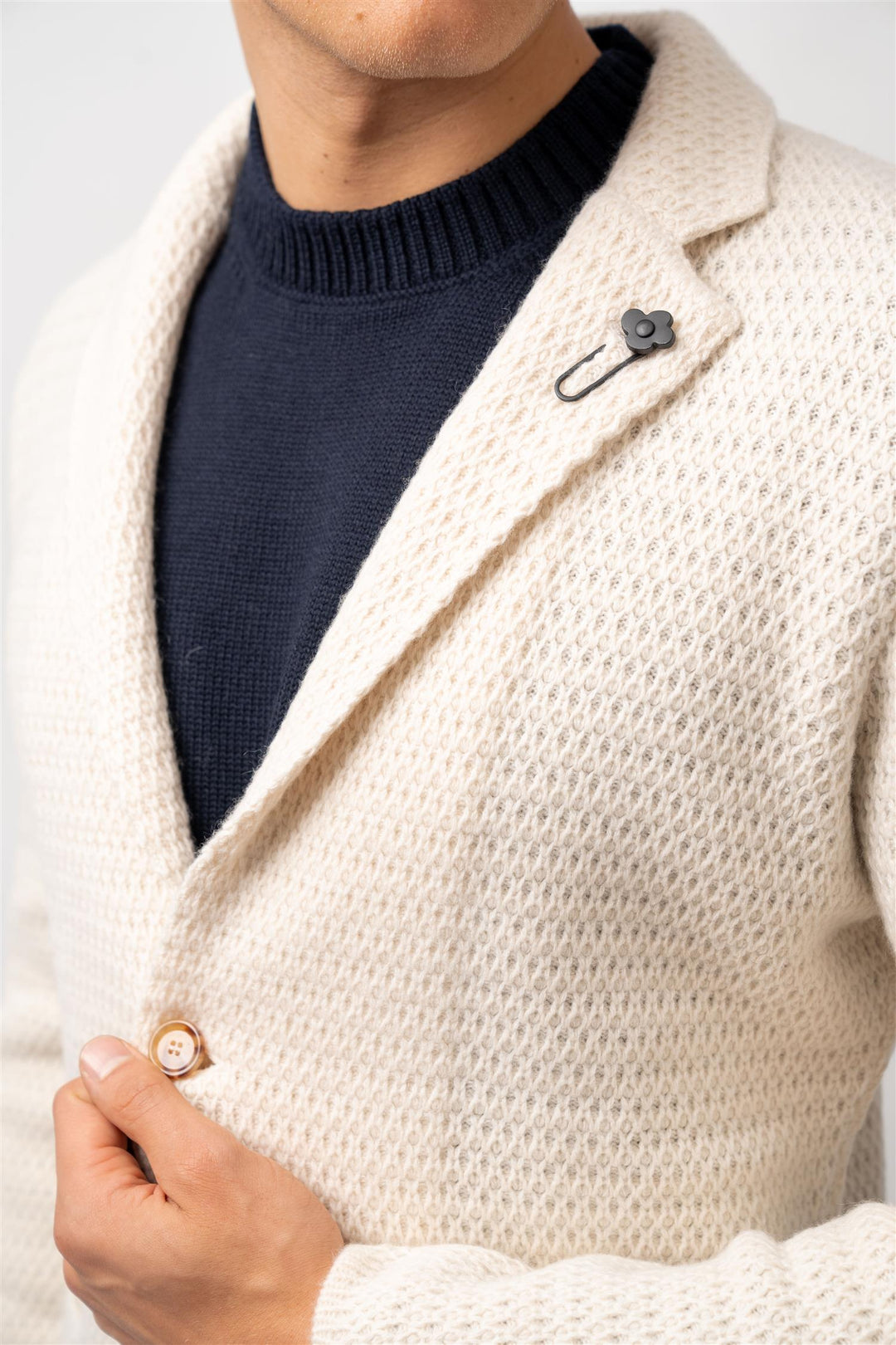 Knit blazer chasmere cream