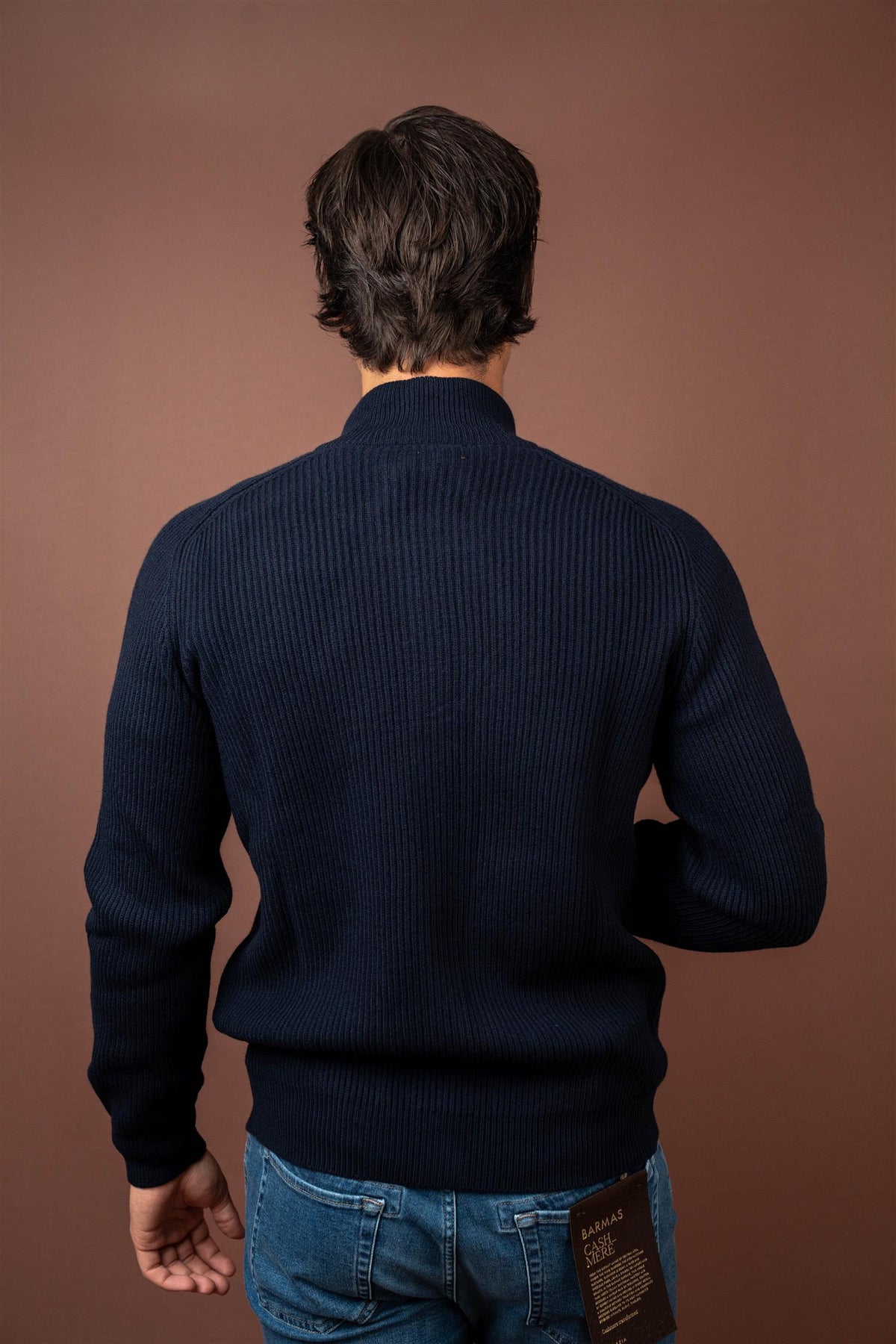 Full Zip Ribbed - navy