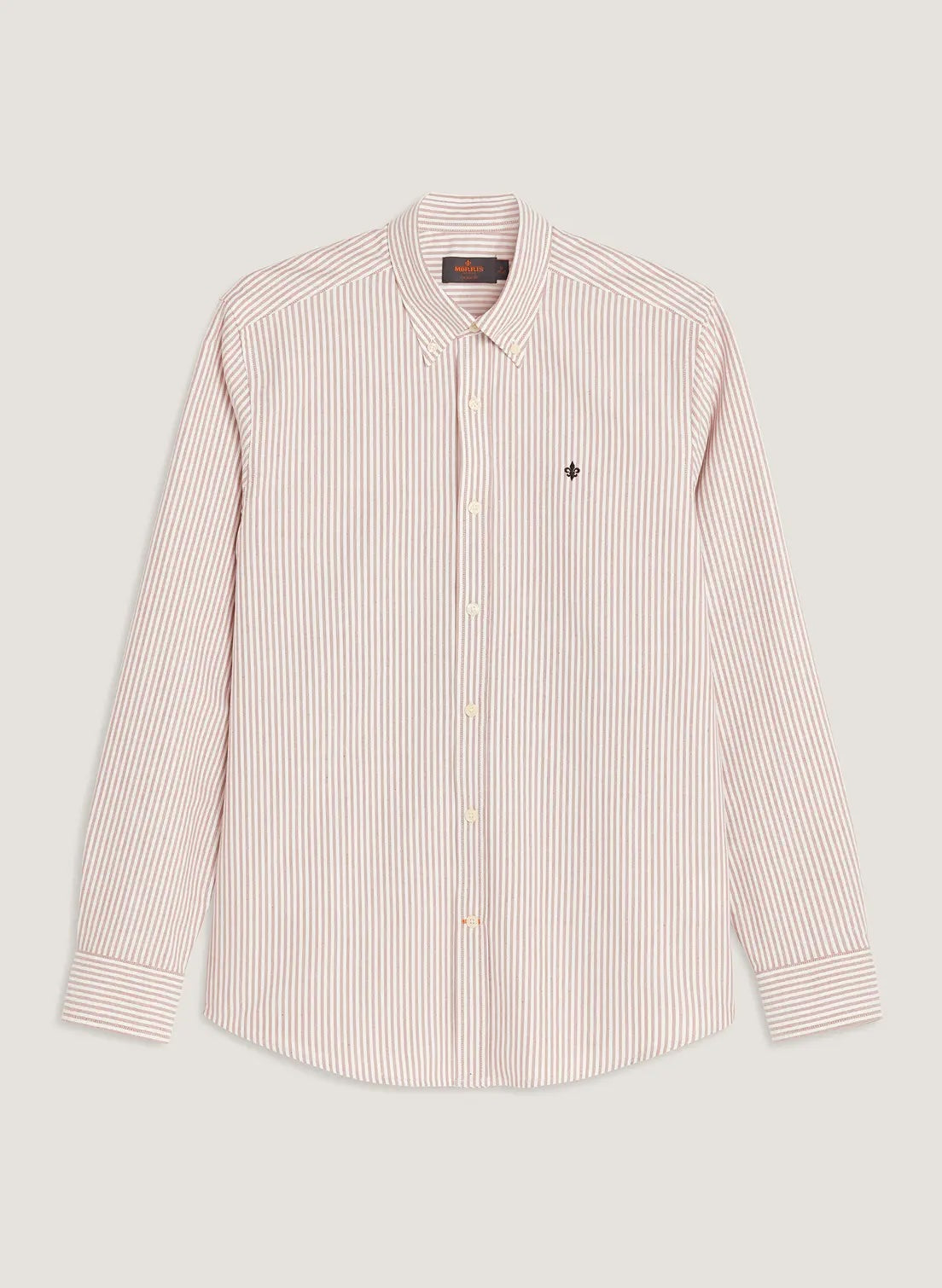 Douglas Oxford Stripe Shirt Slim -  Wine Red