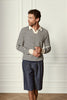Striped LS - Navy