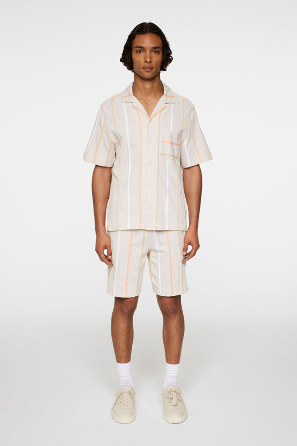 Theron Stripe Resort Shirt - Moonbeam