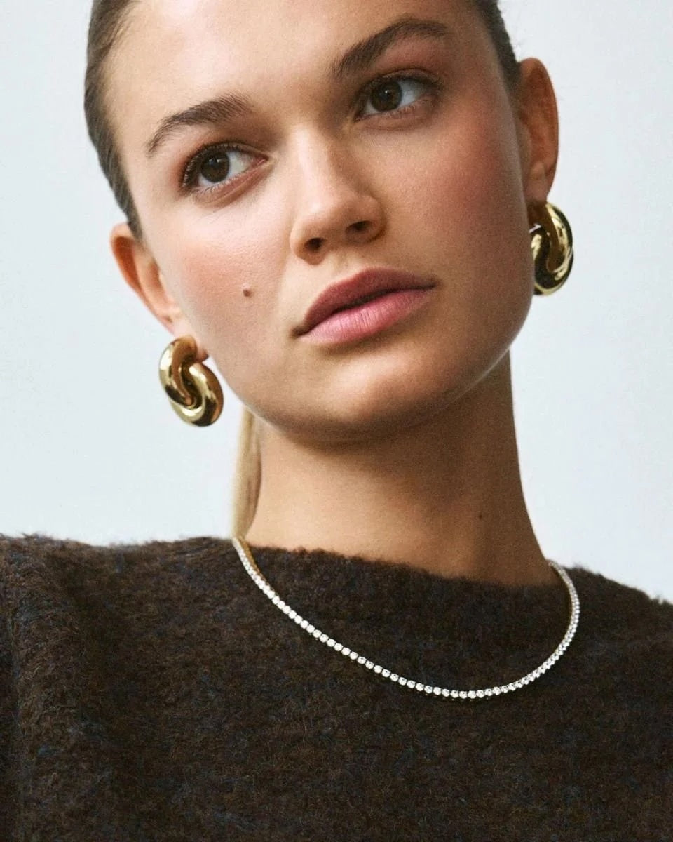 Tennis Necklace Gold
