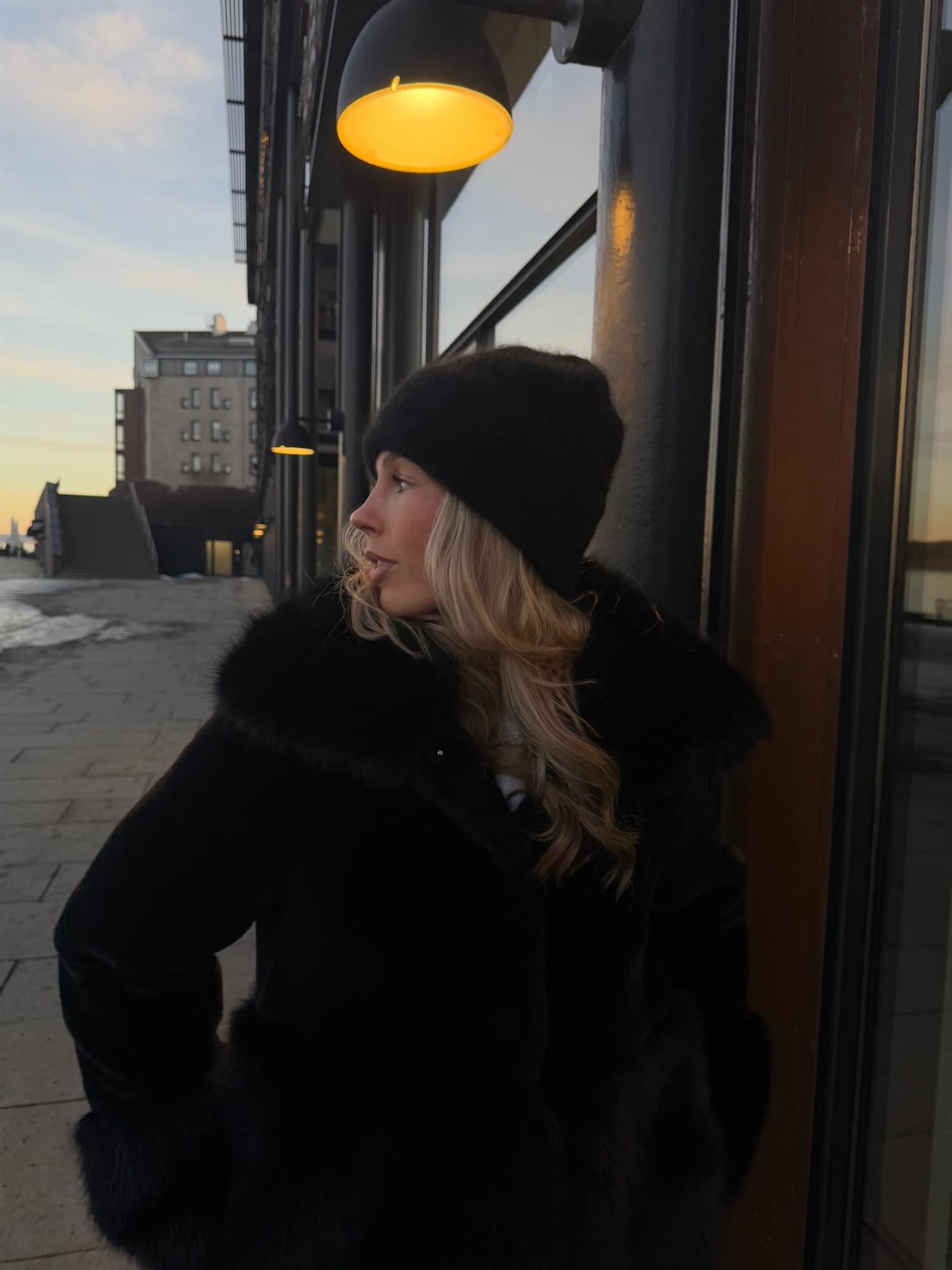 Silje Chunky Hat Black