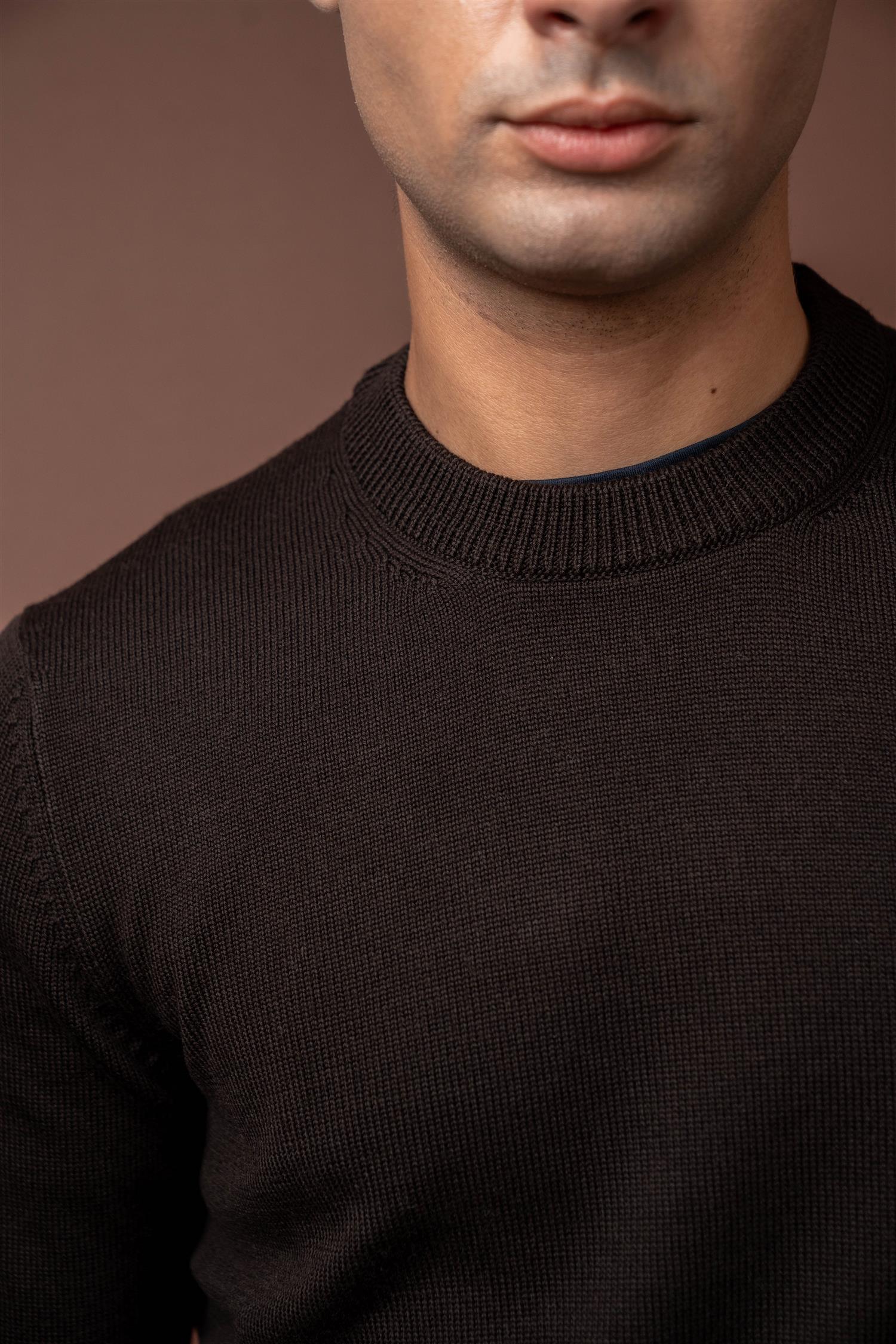 Crewneck Fine Merino - Brown