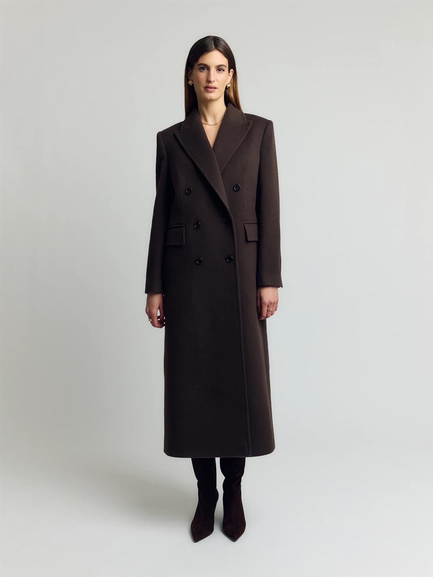 Angie Wool Coat – Espresso