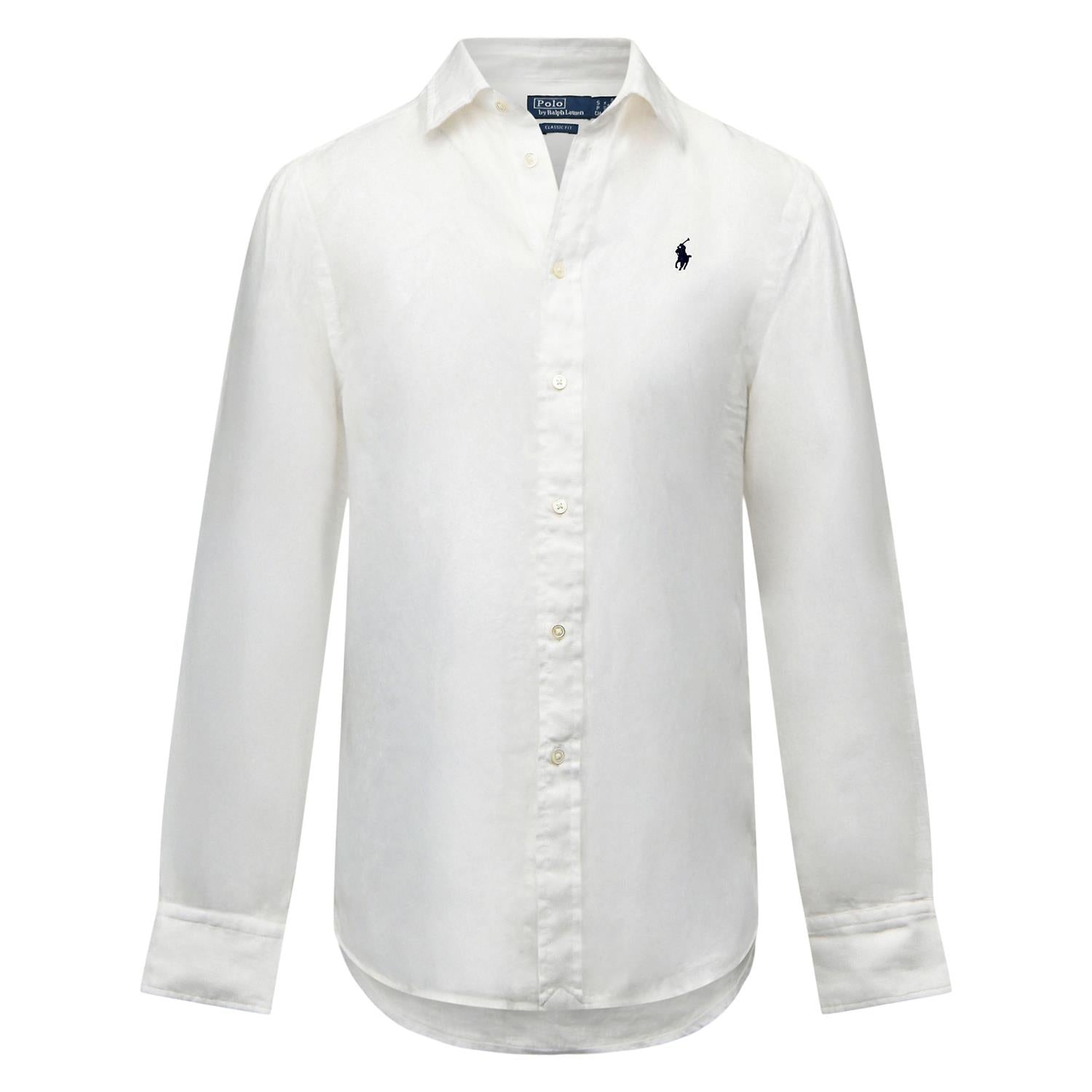 Classic Fit Linen Shirt White