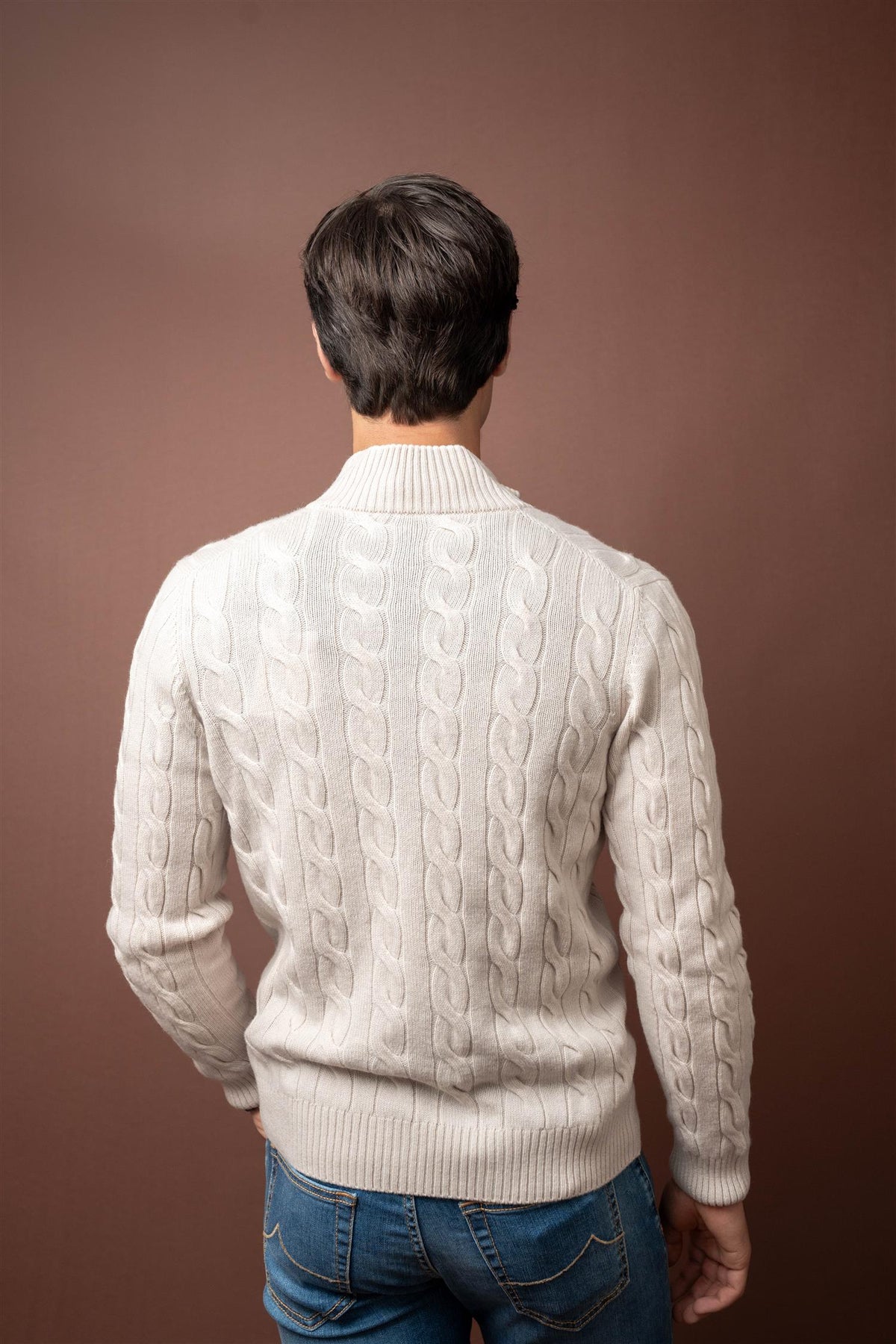 Cable Knitted  Lana Cashmere - Beige