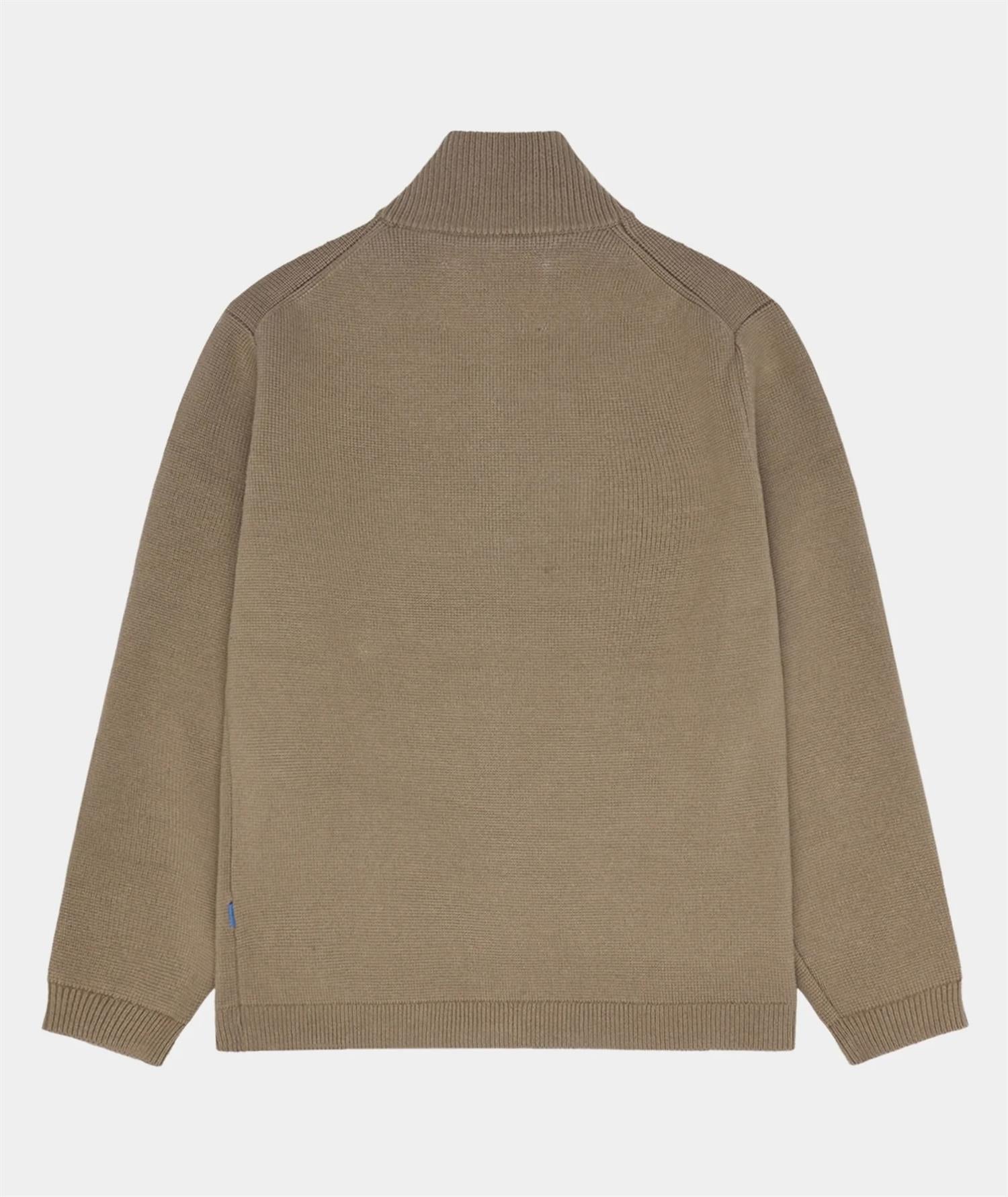 Zipper Knit Cardigan - Green