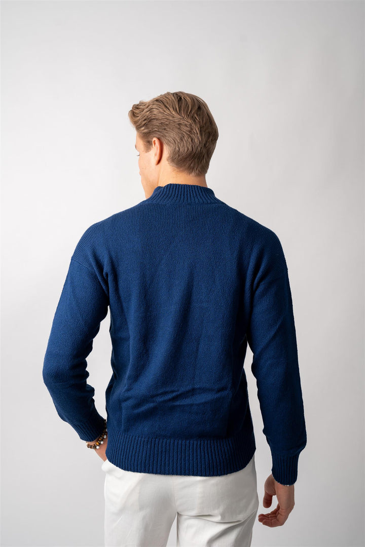 Full Zip Cotton  - Blue