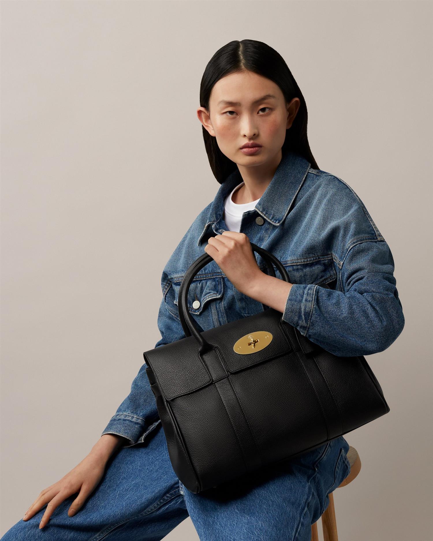 Bayswater Small Classic Grain Black-Brass