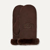 Shearling UGG Embroidery Mitten - Burnt Cedar