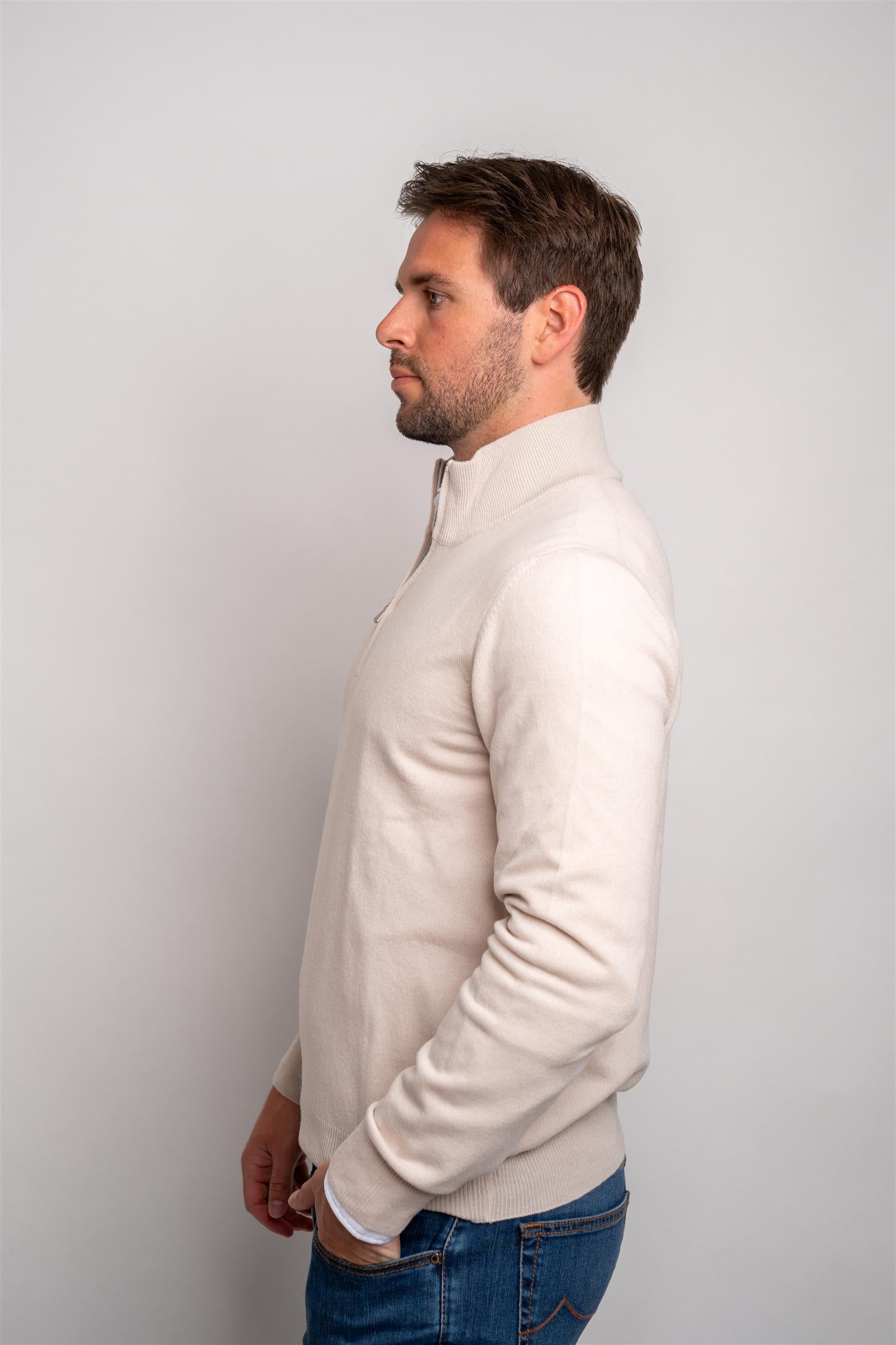 Half Zip - Beige