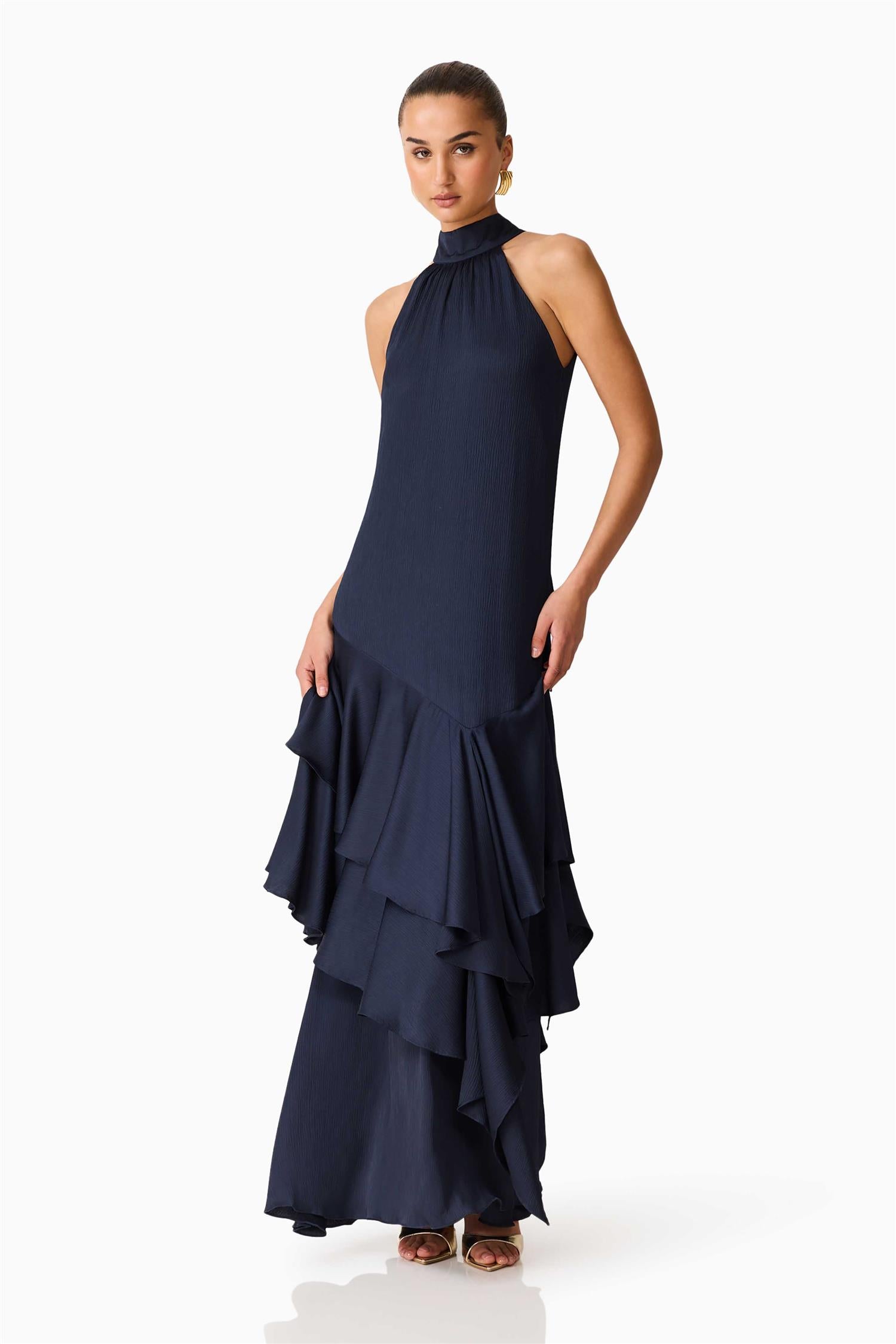 Varella Halter Gown Navy