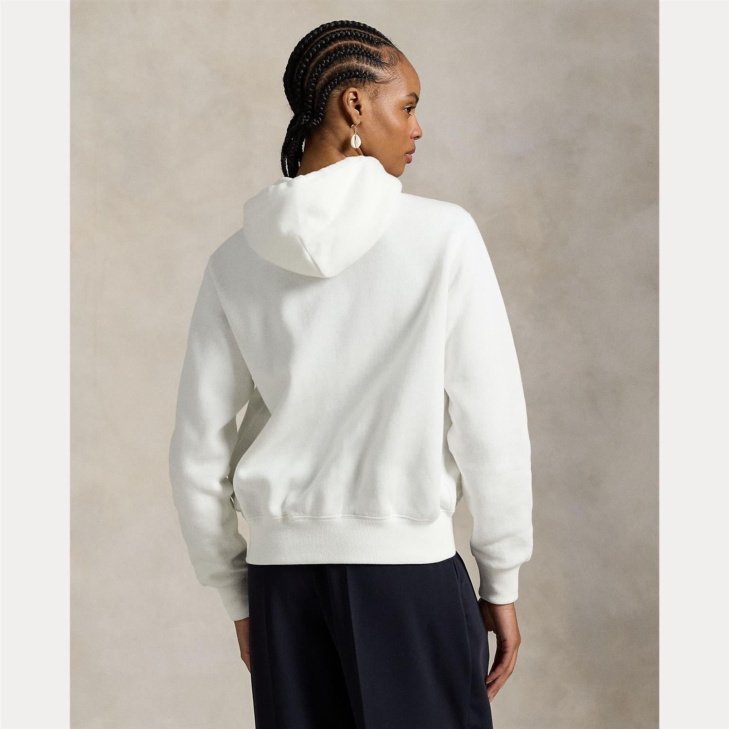Fleece Full-Zip Hoodie White