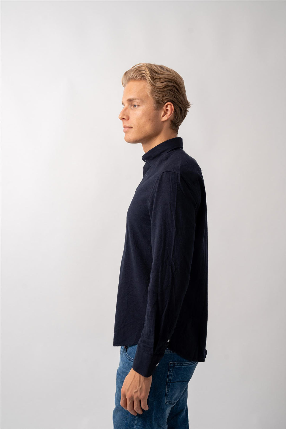 Twill brushed shirt-navy