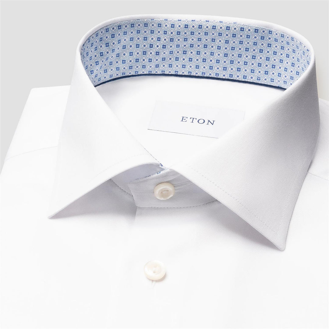 Slim Signature Twill Geometric Effect - White