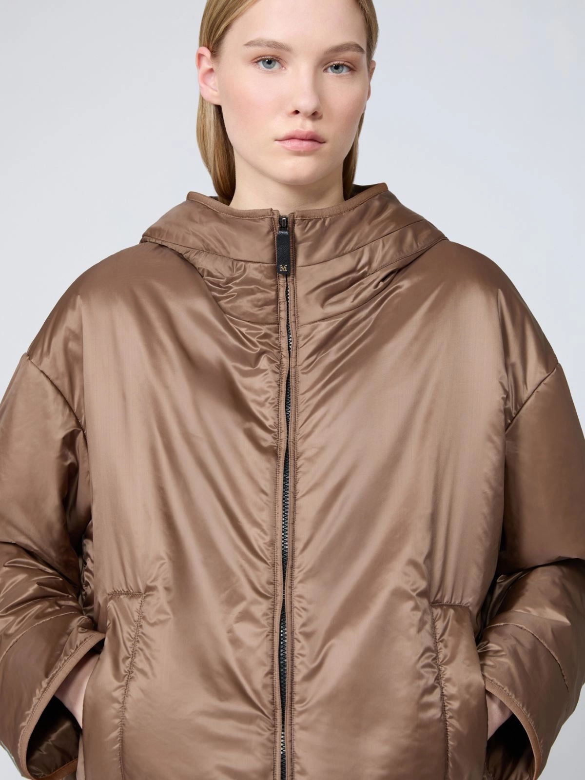 Oversized padded jacket  - Mud