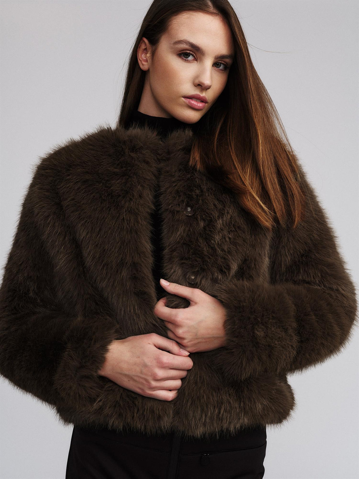 Tora Fake Fur Jacket - Brown