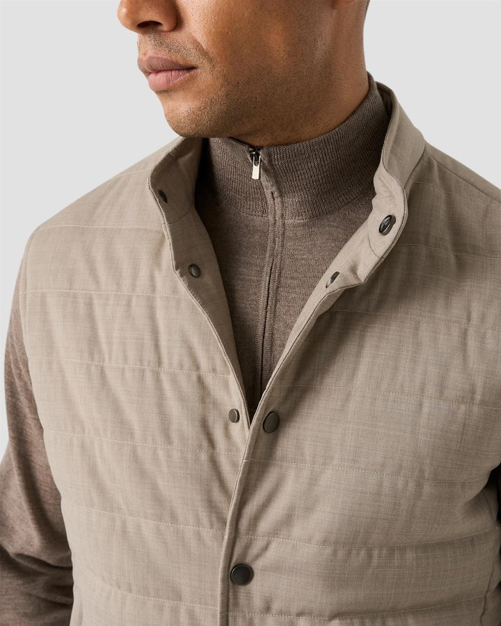 Padded Wool Vest - Sand