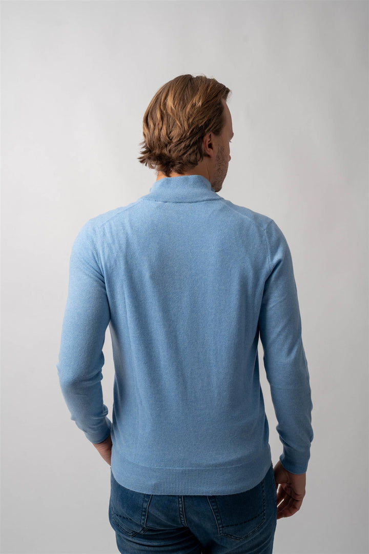 Half Zip - Cashmere - Light Blue