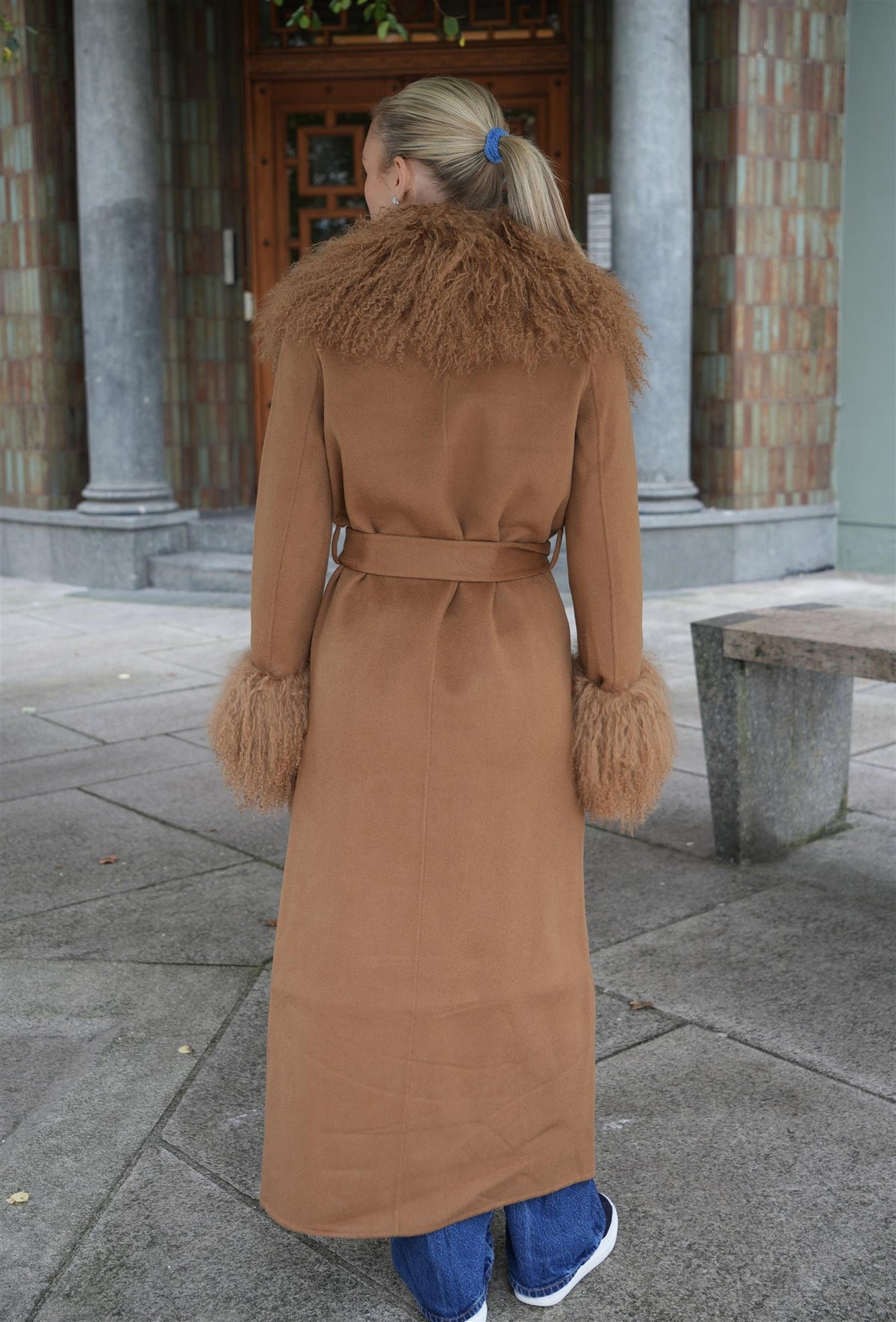 Lily Mongolian Coat - Burnt Sienna