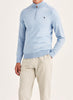 Merino John Zip - Light Blue