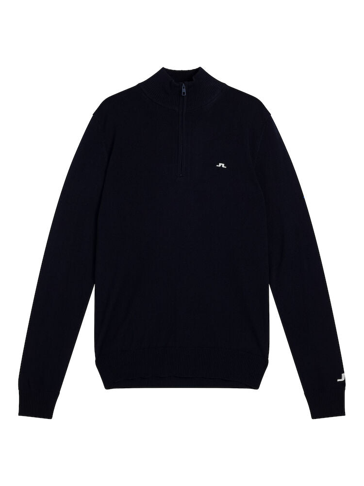 Kian Zipped Golf Sweater Navy