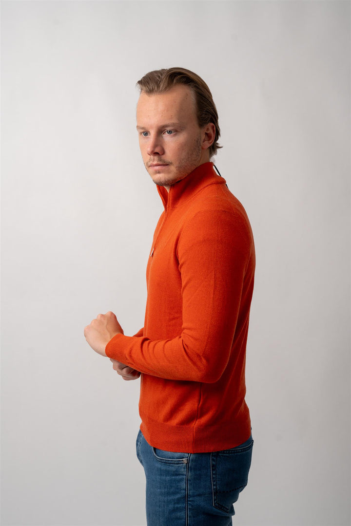 Half Zip - Cashmere - Orange