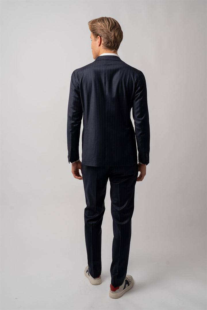 Pinstripe suit-Navy