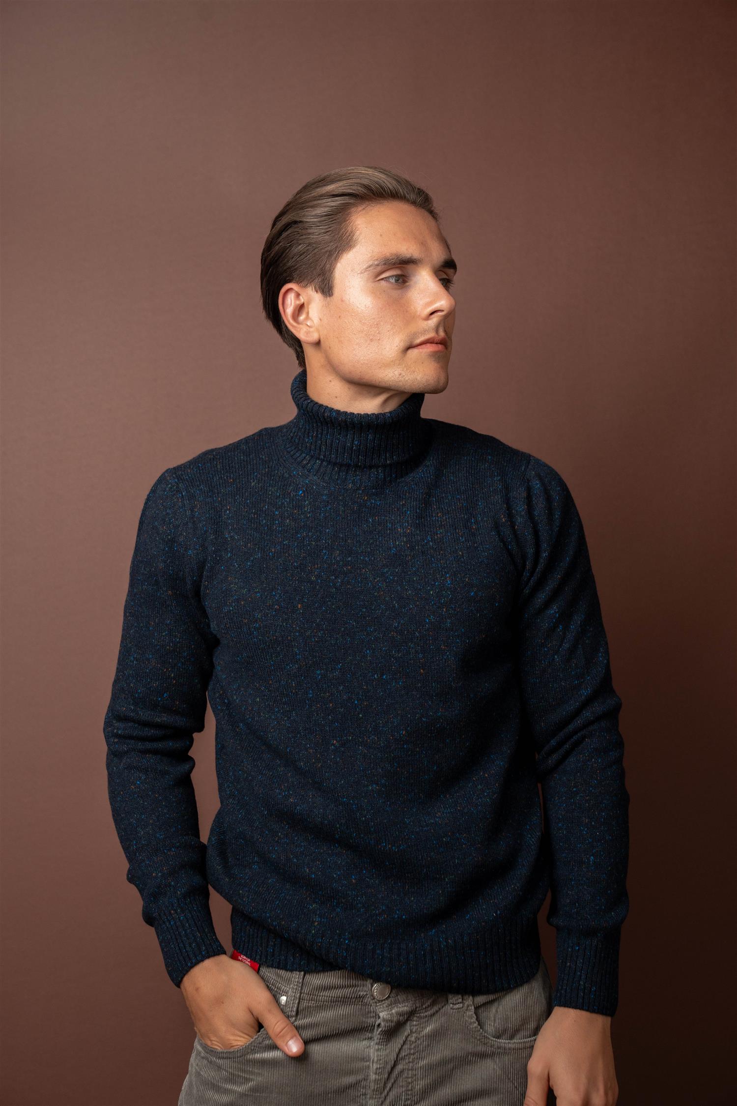 Turtleneck - Navy Melange